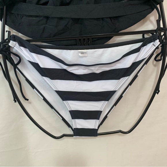 Zando 2 Piece Striped Sporty Tankini Top with Bikini Bottom Swimsuit 2XL (14-16) - Picture 8 of 11